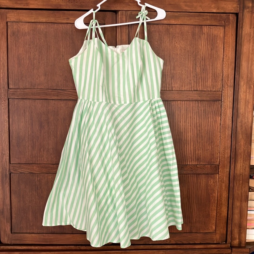 Green Striped dress